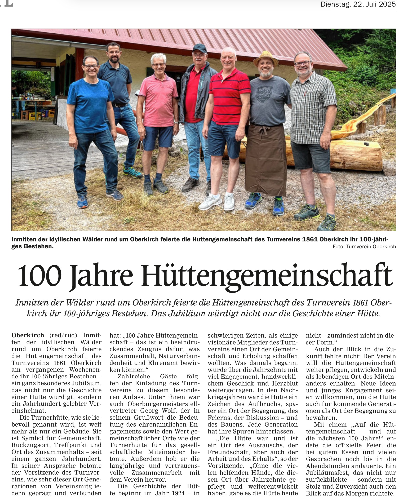 100 Jahre Hüttengemeinschaft